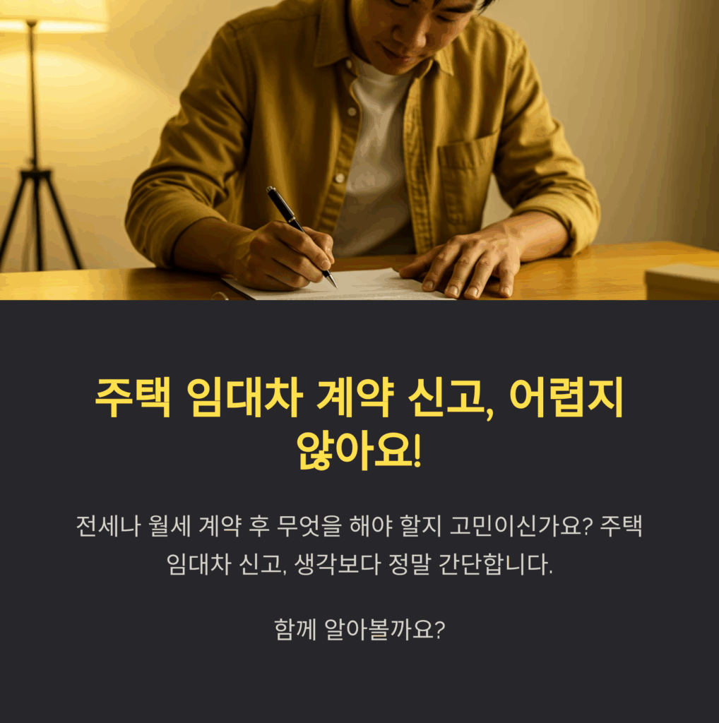 임대차 계약 신고 방법